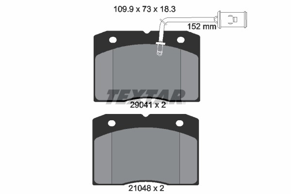 Brake Pad Set, disc brake TEXTAR 2904101 2