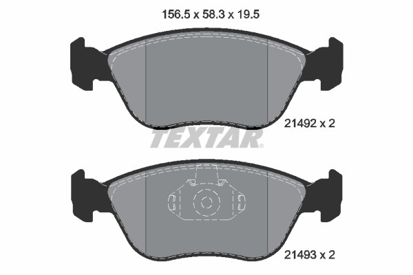 Brake Pad Set, disc brake TEXTAR 2149201