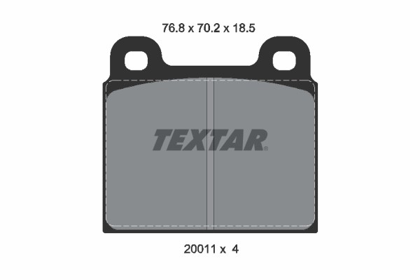 Brake Pad Set, disc brake TEXTAR 2001108