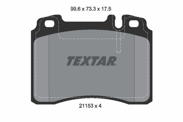 Brake Pad Set, disc brake TEXTAR 2115307
