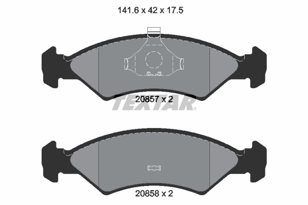 Brake Pad Set, disc brake TEXTAR 2085702