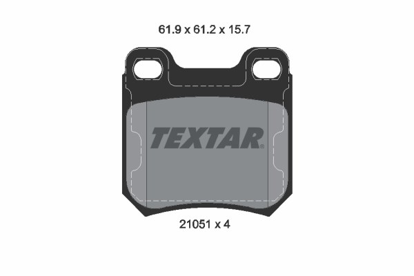Brake Pad Set, disc brake TEXTAR 2105101