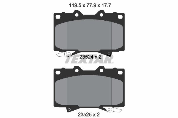Brake Pad Set, disc brake TEXTAR 2352402