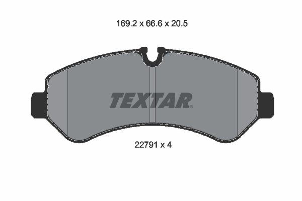 Brake Pad Set, disc brake TEXTAR 2279101