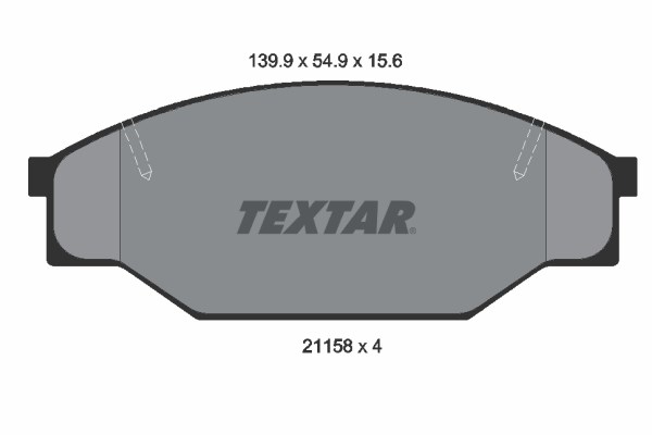 Brake Pad Set, disc brake TEXTAR 2115801
