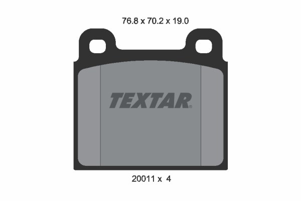Brake Pad Set, disc brake TEXTAR 2001104