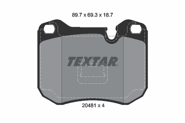 Brake Pad Set, disc brake TEXTAR 2048102