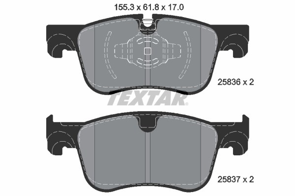 Brake Pad Set, disc brake TEXTAR 2583601