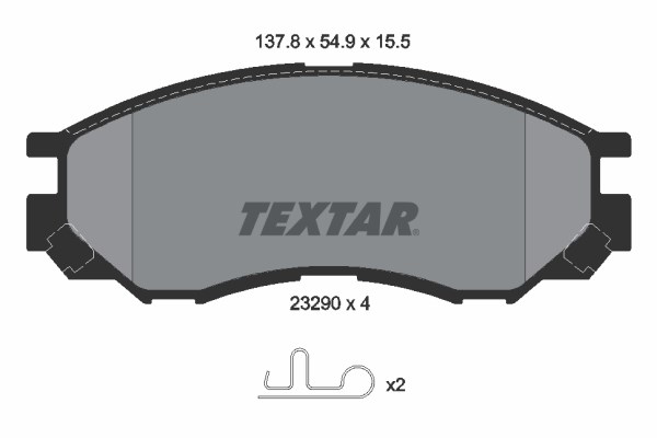 Brake Pad Set, disc brake TEXTAR 2329002