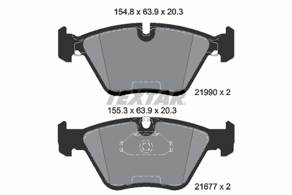 Brake Pad Set, disc brake TEXTAR 2199081