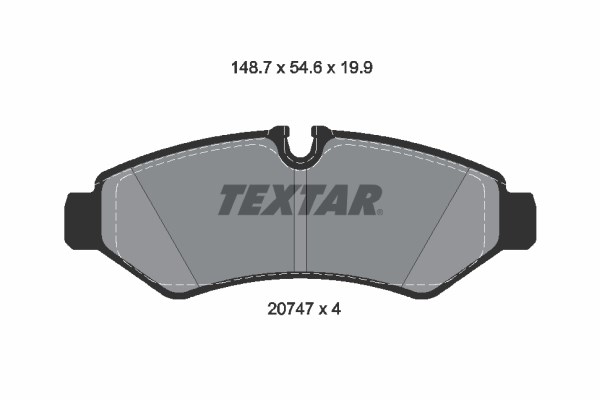 Brake Pad Set, disc brake TEXTAR 2074701