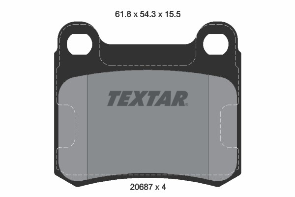 Brake Pad Set, disc brake TEXTAR 2068701