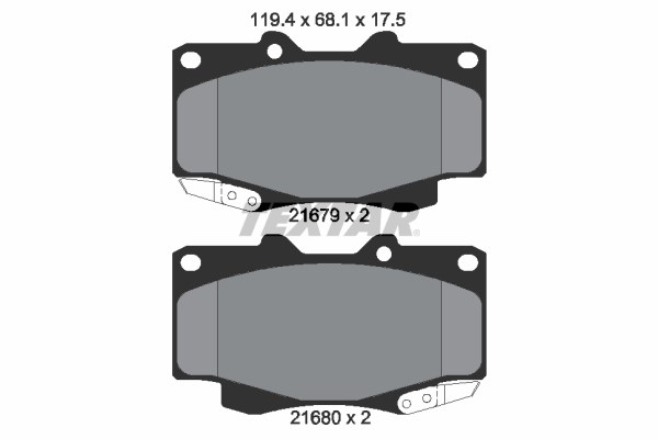 Brake Pad Set, disc brake TEXTAR 2168003