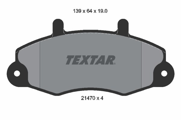 Brake Pad Set, disc brake TEXTAR 2147001
