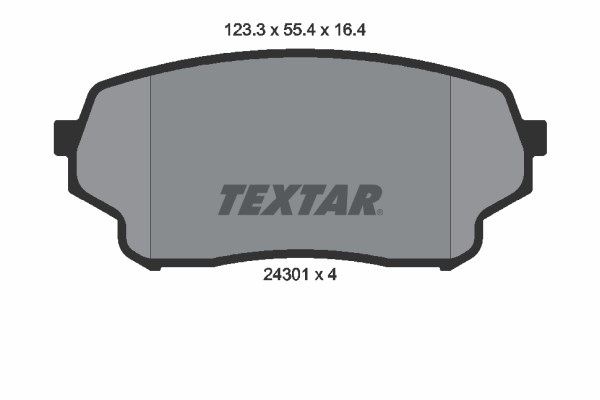 Brake Pad Set, disc brake TEXTAR 2430101