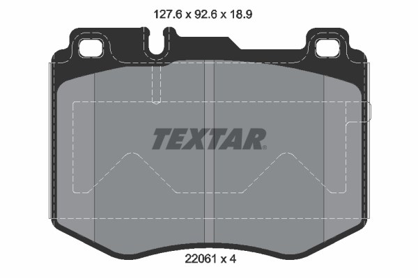 Brake Pad Set, disc brake TEXTAR 2206101