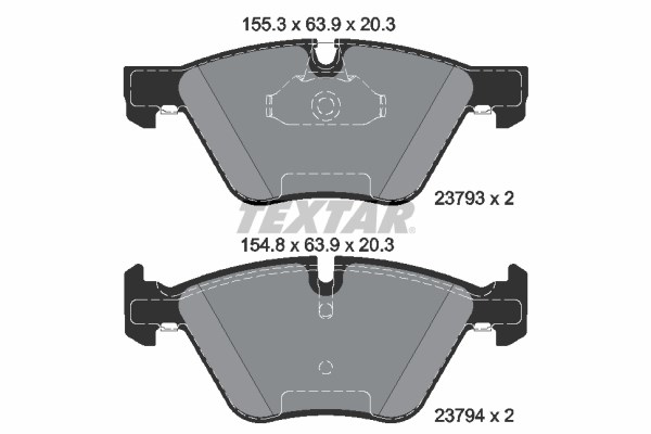 Brake Pad Set, disc brake TEXTAR 2379381