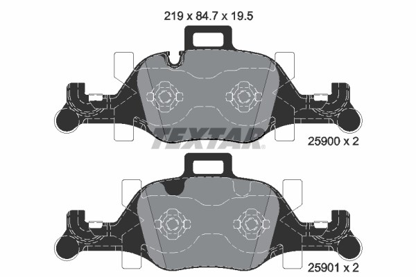 Brake Pad Set, disc brake TEXTAR 2590001
