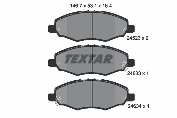 Brake Pad Set, disc brake TEXTAR 2452301