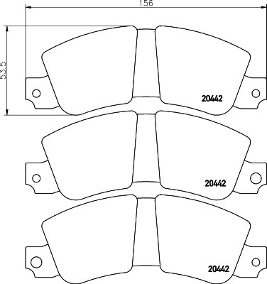Brake Pad Set, disc brake TEXTAR 2044201