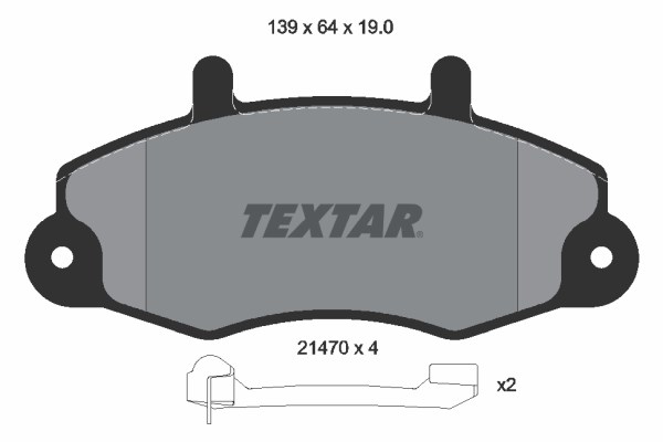 Brake Pad Set, disc brake TEXTAR 2147002