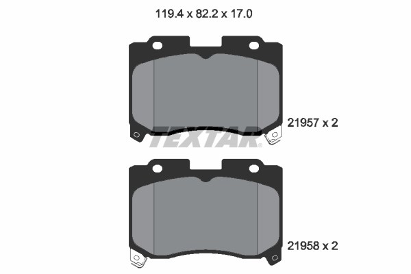 Brake Pad Set, disc brake TEXTAR 2195701