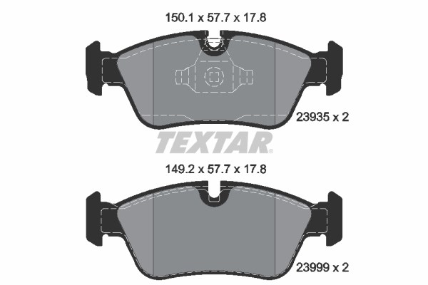 Brake Pad Set, disc brake TEXTAR 2393581