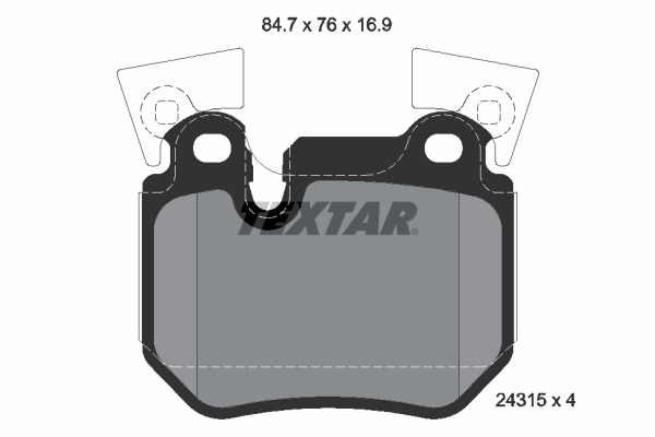 Brake Pad Set, disc brake TEXTAR 2431501