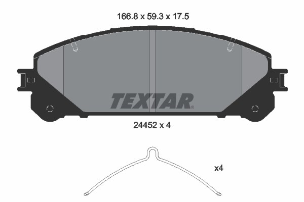 Brake Pad Set, disc brake TEXTAR 2445201