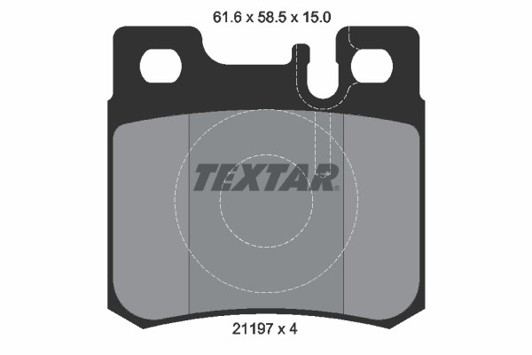 Brake Pad Set, disc brake TEXTAR 2119701