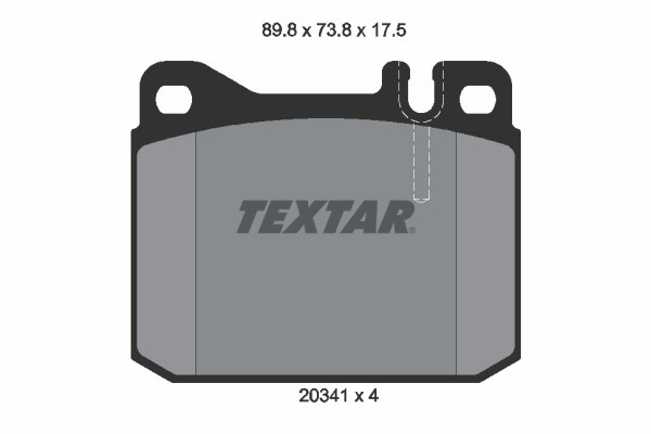 Brake Pad Set, disc brake TEXTAR 2034110