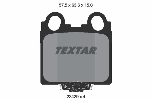 Brake Pad Set, disc brake TEXTAR 2342901