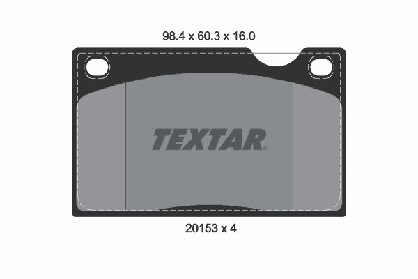 Brake Pad Set, disc brake TEXTAR 2015302