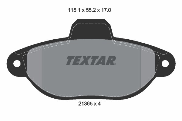 Brake Pad Set, disc brake TEXTAR 2136502