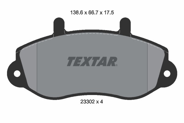 Brake Pad Set, disc brake TEXTAR 2330201
