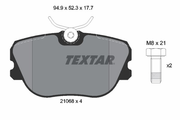 Brake Pad Set, disc brake TEXTAR 2106804