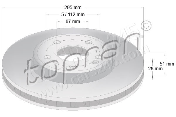 Brake Disc TOPRAN 408554