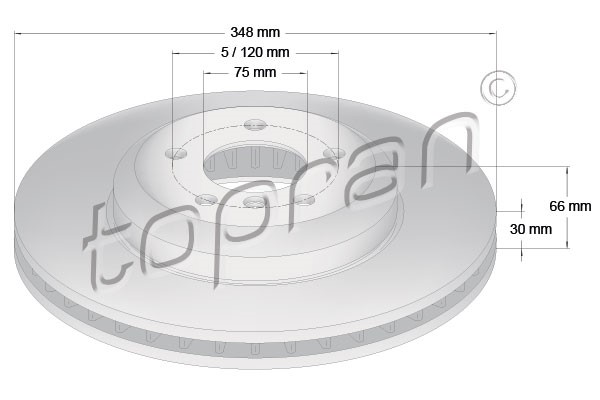 Brake Disc TOPRAN 503161