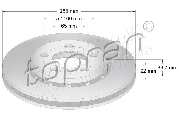 Brake Disc TOPRAN 110434