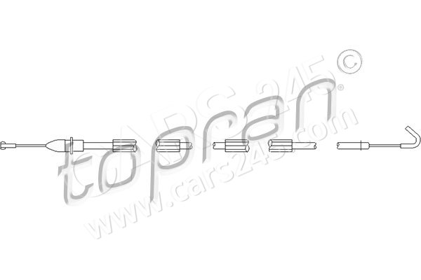 Cable Pull, door release TOPRAN 113434