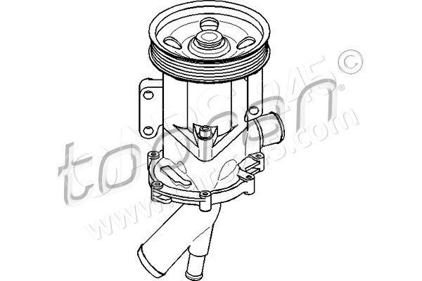 Water Pump, engine cooling TOPRAN 501074