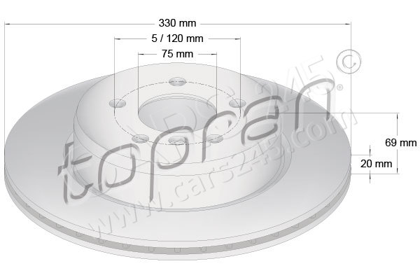 Brake Disc TOPRAN 502006