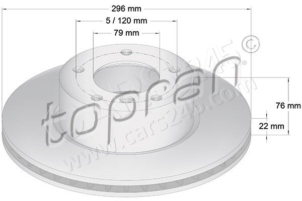 Brake Disc TOPRAN 500570