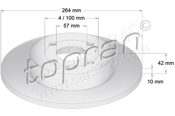 Brake Disc TOPRAN 206860
