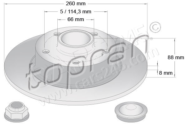 Brake Disc TOPRAN 701160