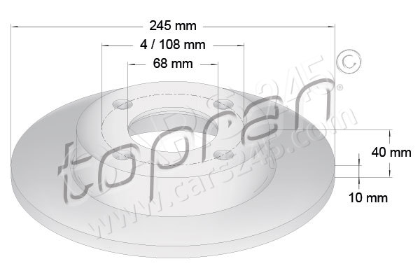 Brake Disc TOPRAN 107089