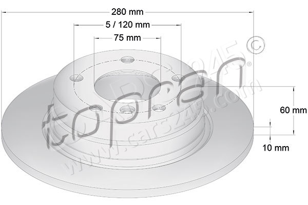 Brake Disc TOPRAN 500564