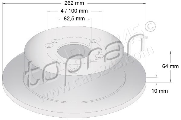 Brake Disc TOPRAN 820281
