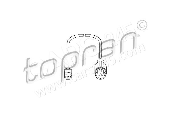 Sensor, brake pad wear TOPRAN 500662