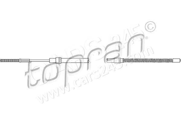 Cable Pull, parking brake TOPRAN 102833